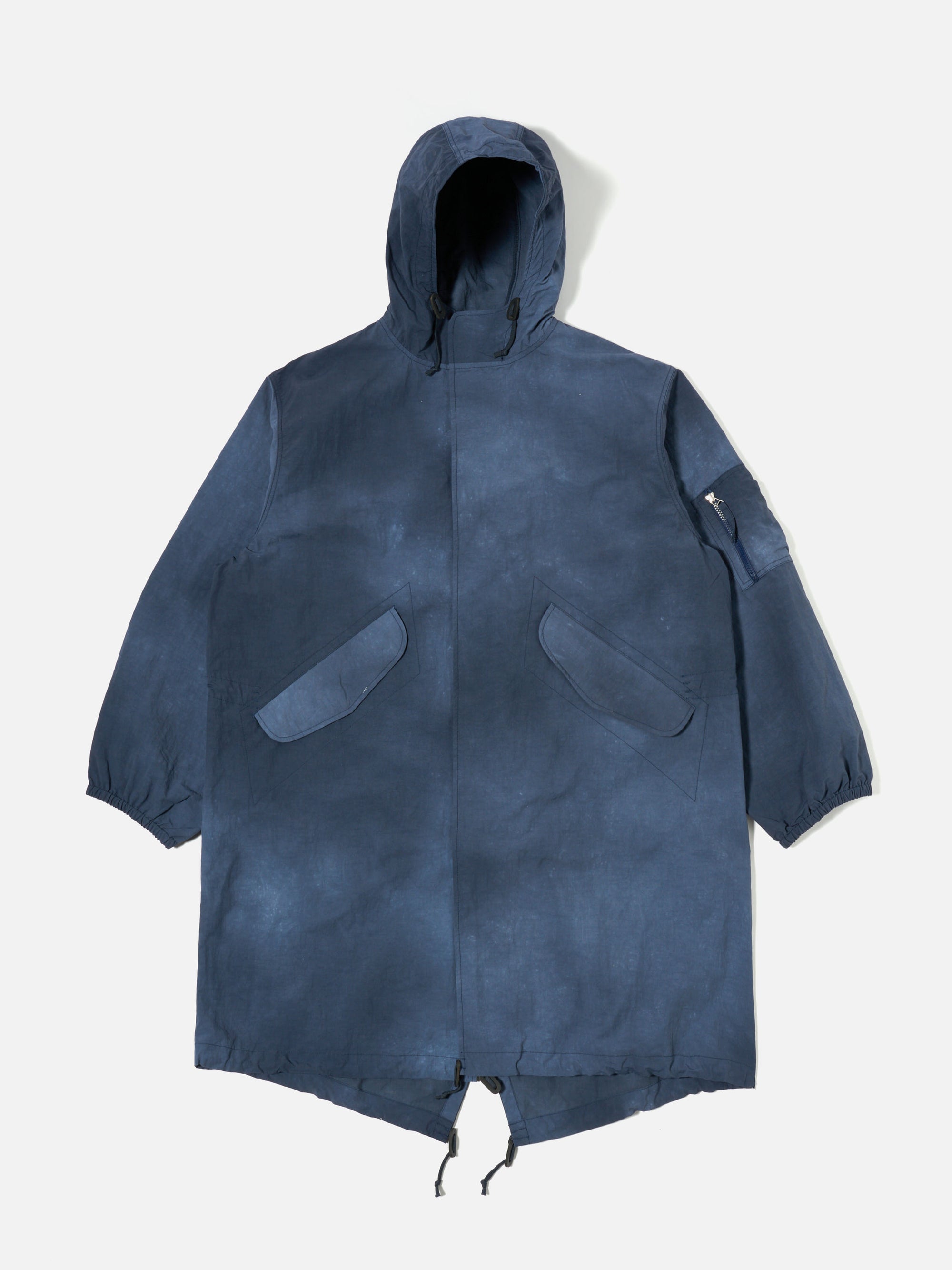 Universal Works Beach Parka in Navy Recycled Splash Nylon