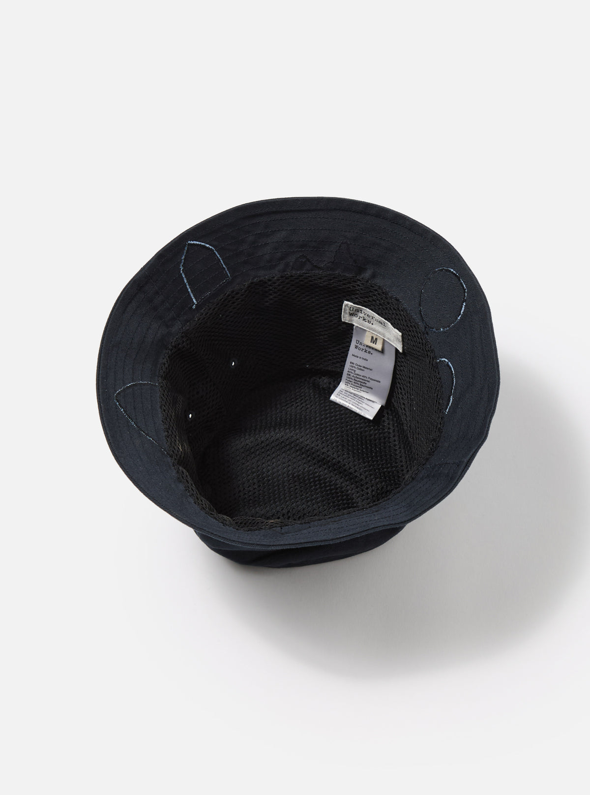 Universal Works Bucket Hat in Navy Twill/Badges