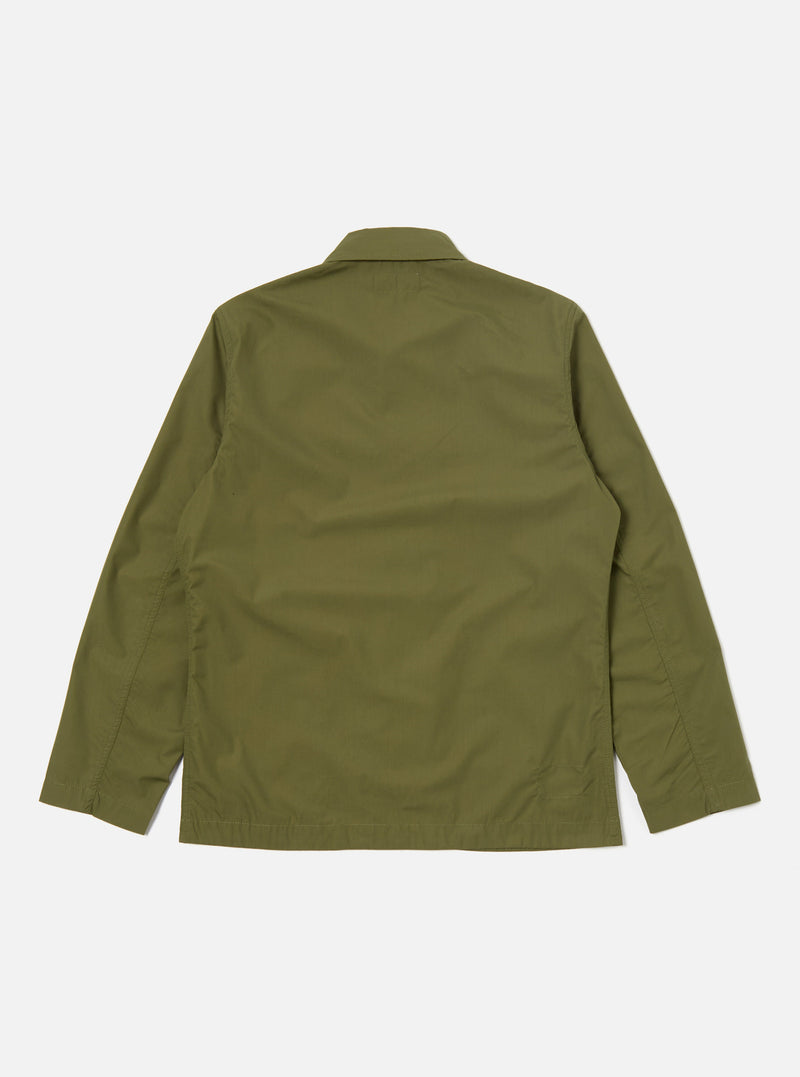 Universal Works Bakers Jacket in Olive Recycled Polytech