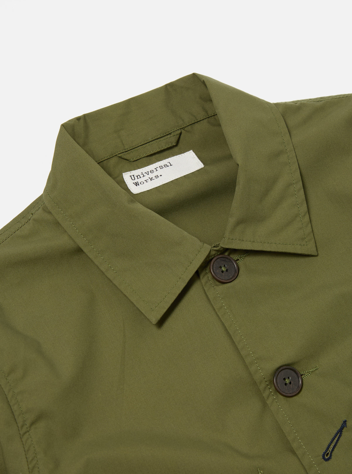 Universal Works Bakers Jacket in Olive Recycled Polytech