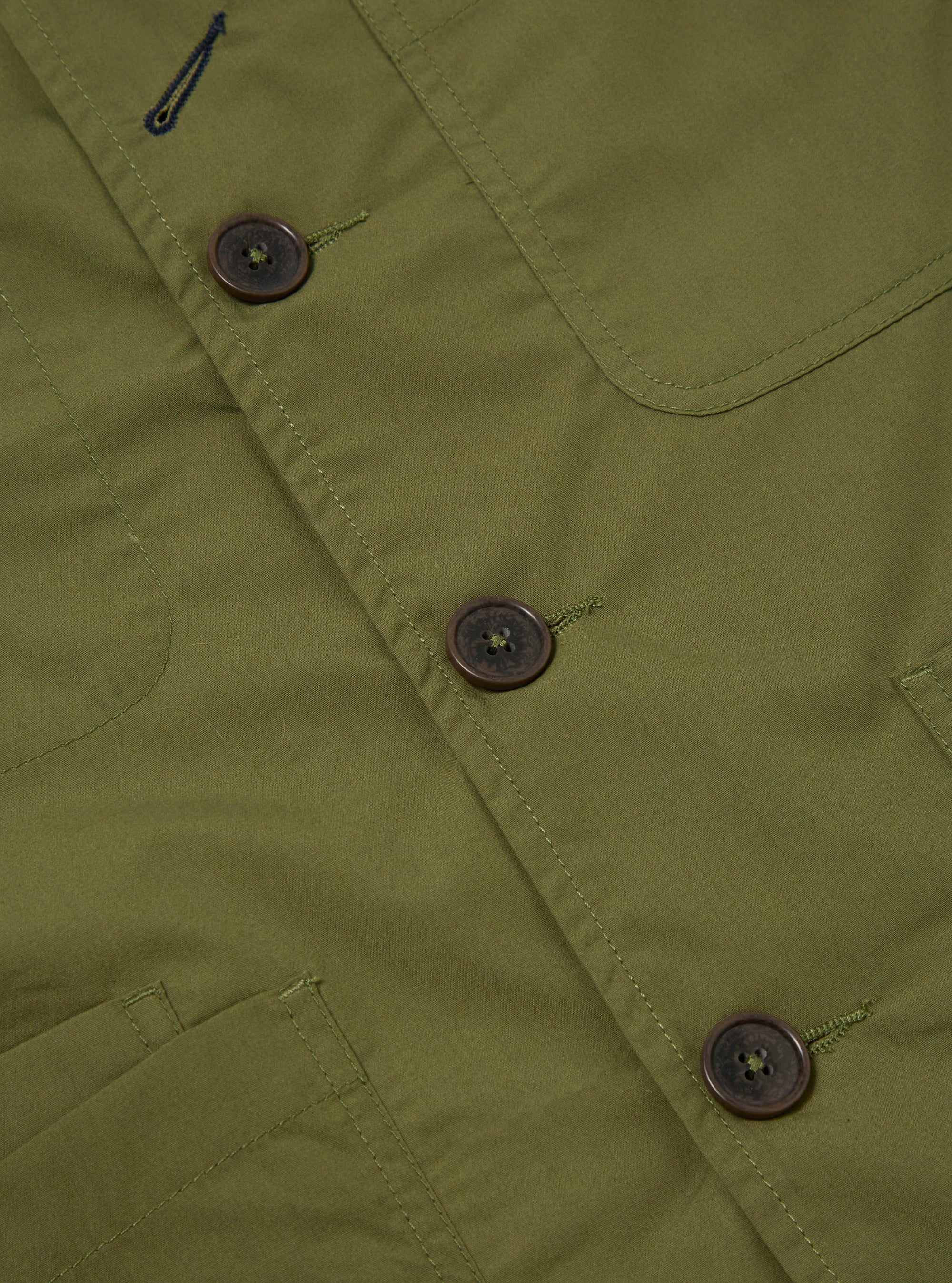 Universal Works Bakers Jacket in Olive Recycled Polytech