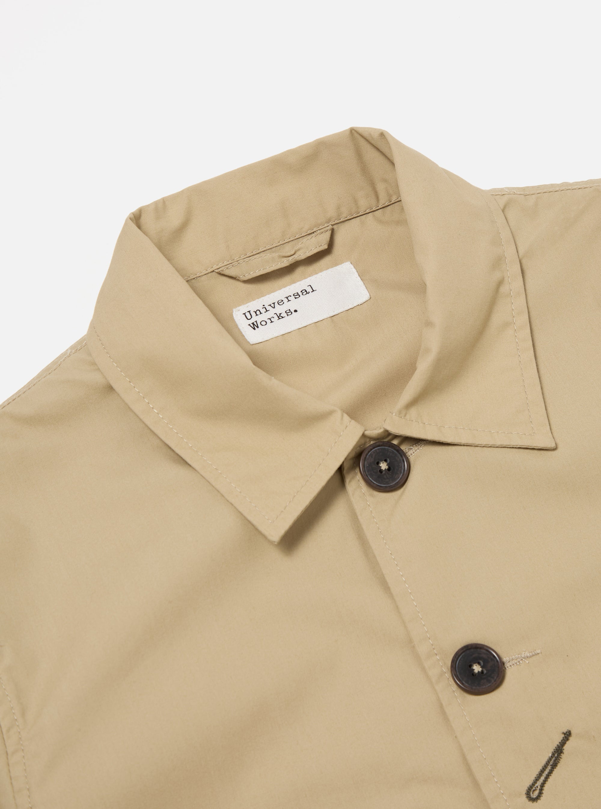 Universal Works Bakers Jacket in Sand Recycled Polytech