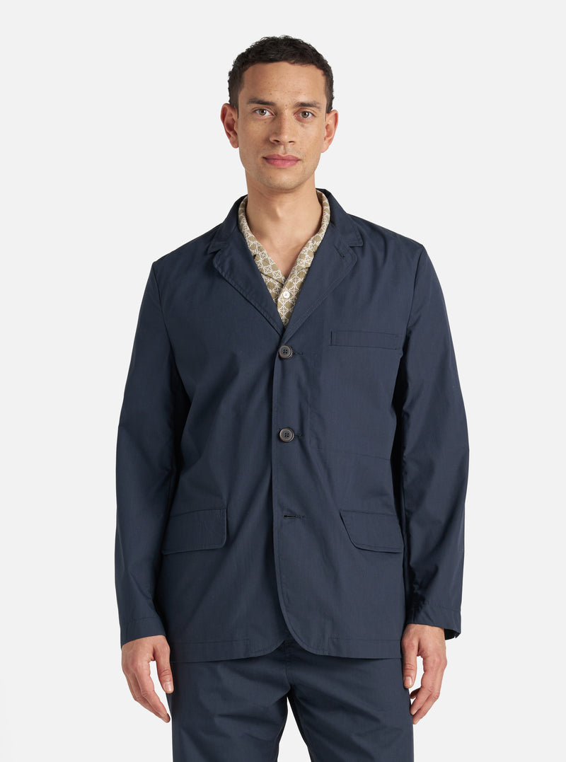 Universal Works Capitol Jacket in Navy Recycled Polytech