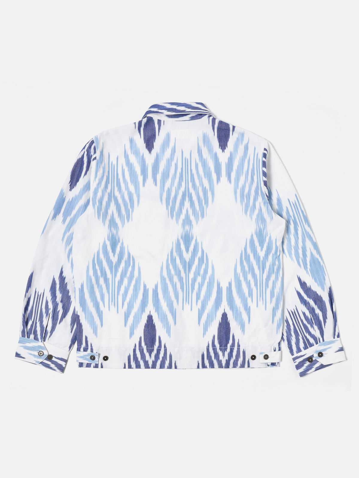 Universal Works James Jacket in Blue Peacock Ikat