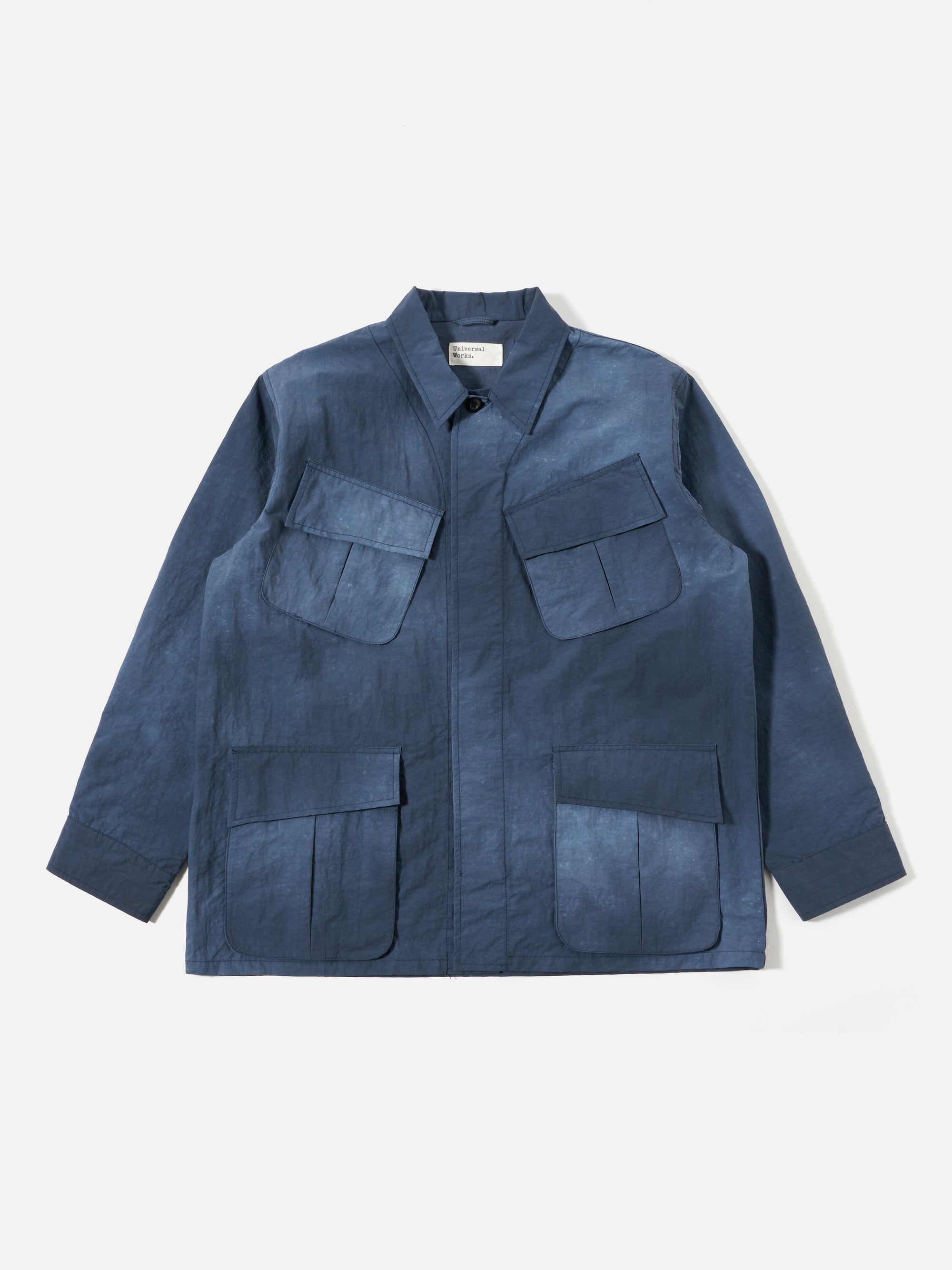 Universal Works Jungle Jacket in Navy Recycled Splash Nylon