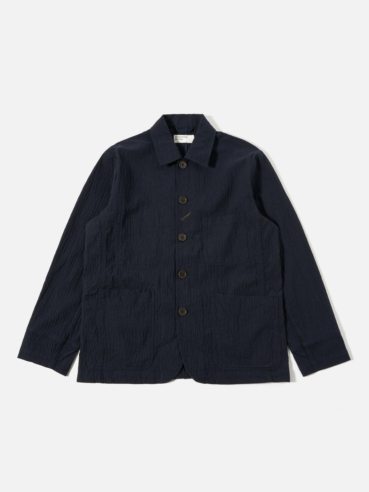 Universal Works Original Bakers Jacket in Dark Navy Ospina Cotton