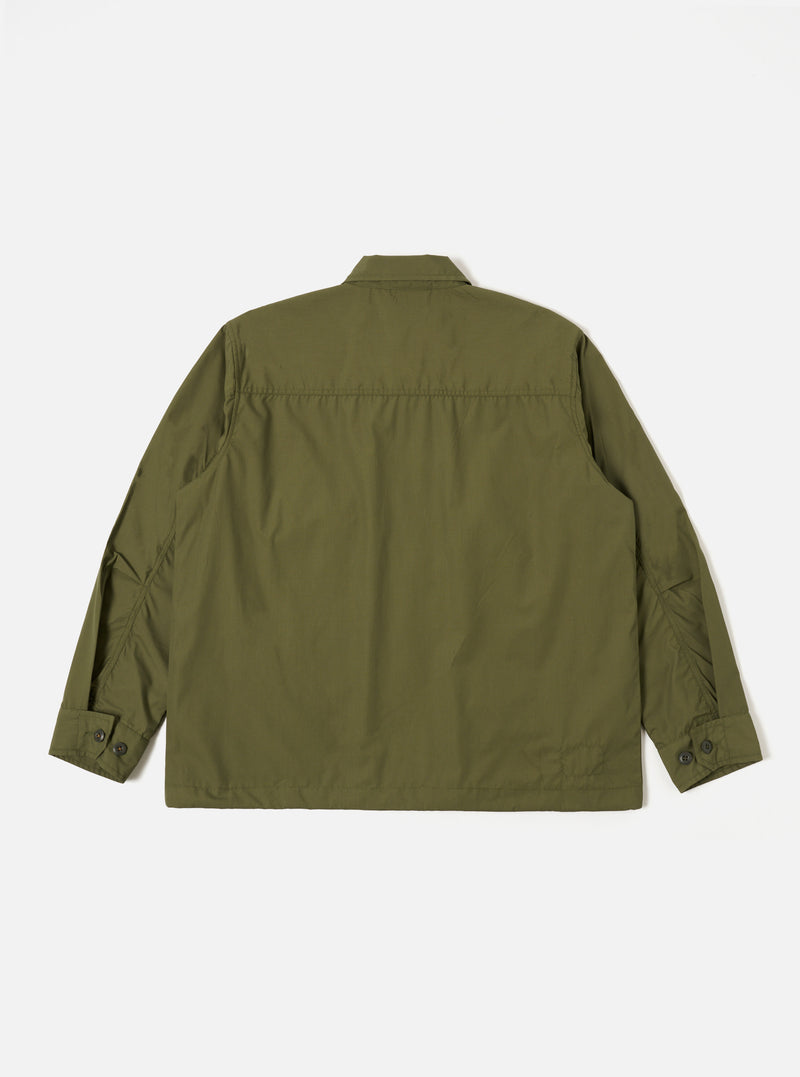 Universal Works Parachute Field Jacket in Olive Recycled Polytech