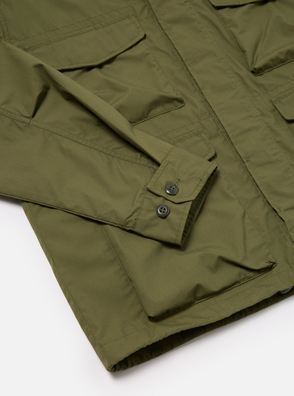 Universal Works Parachute Field Jacket in Olive Recycled Polytech