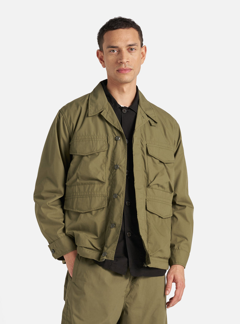 Universal Works Parachute Field Jacket in Olive Recycled Polytech