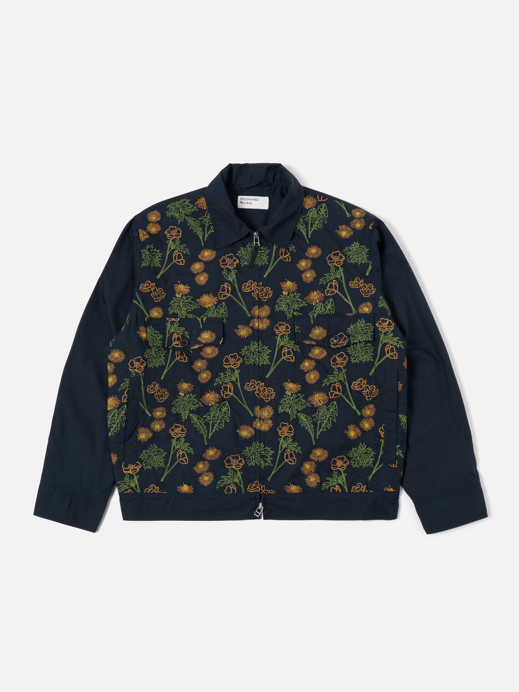 Flower Mountain x Universal Works E130 Jacket in Navy Broadcloth