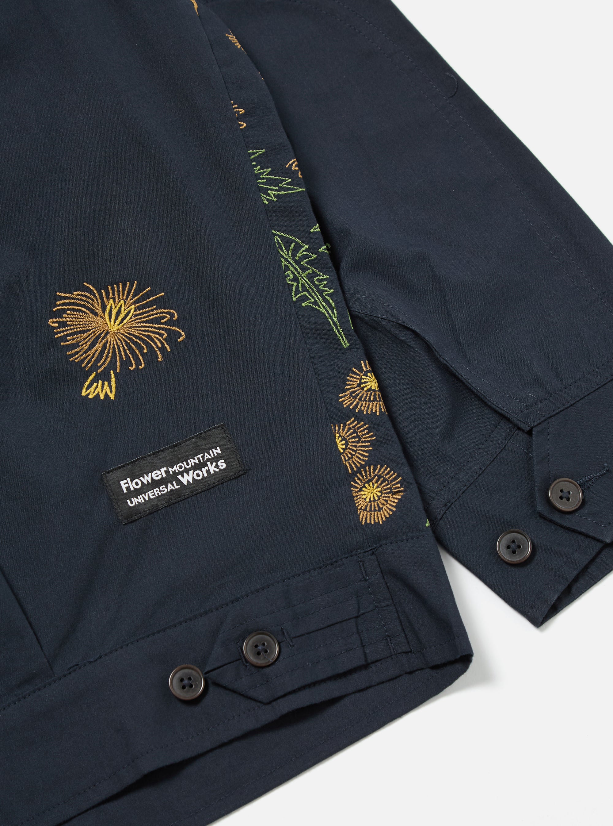 Flower Mountain x Universal Works E130 Jacket in Navy Broadcloth