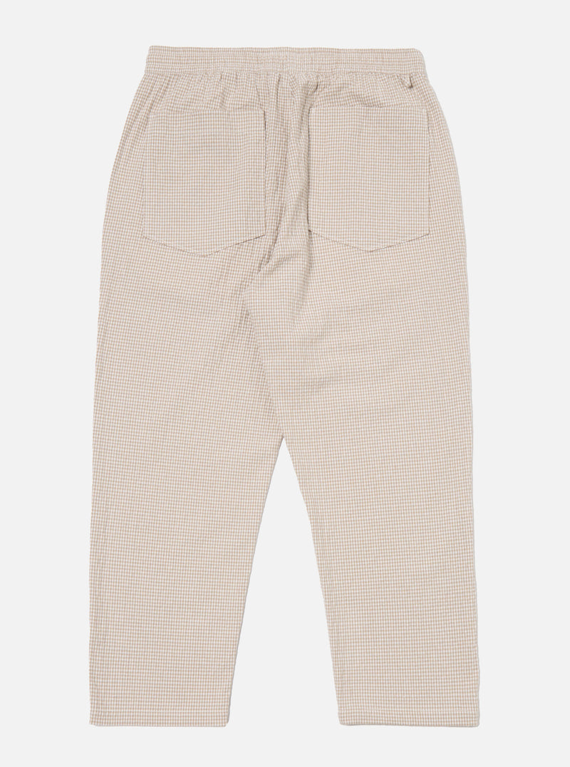 Universal Works Hi Water Trouser in Ecru/Sand Ospina Check Cotton