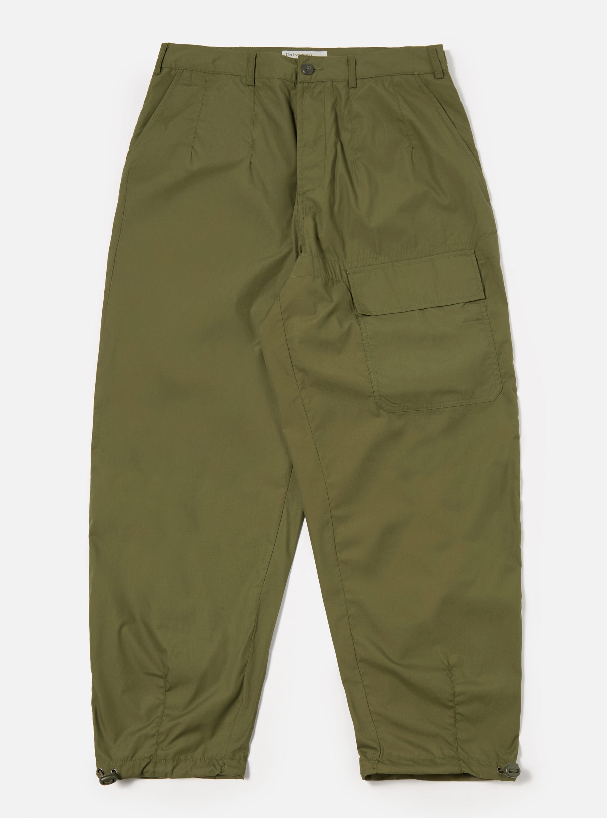 Universal Works Loose Pilot Trouser in Olive Recycled Polytech