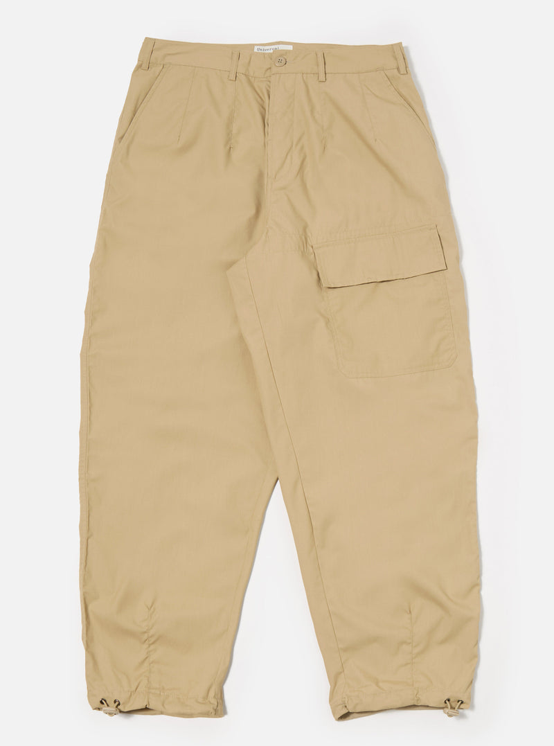 Universal Works Loose Pilot Trouser in Sand Recycled Polytech