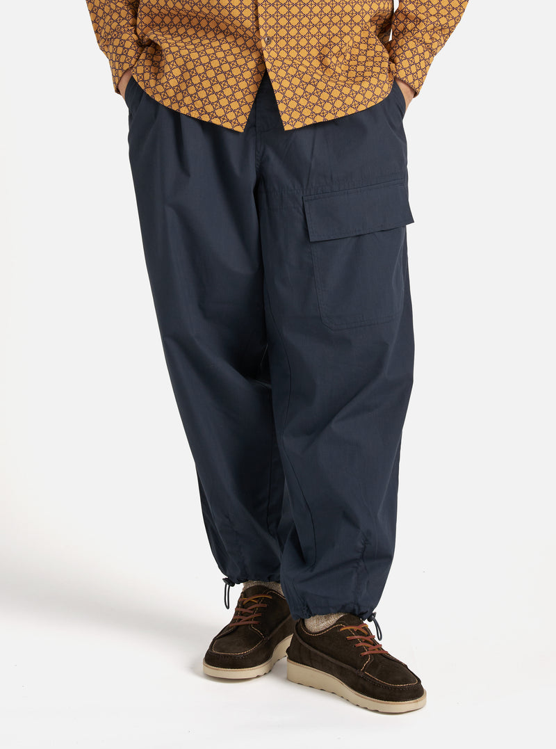 Universal Works Loose Pilot Trouser in Navy Recycled Polytech