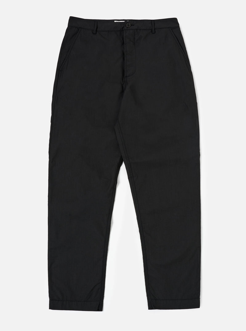 Universal Works Military Chino in Black Recycled Polytech