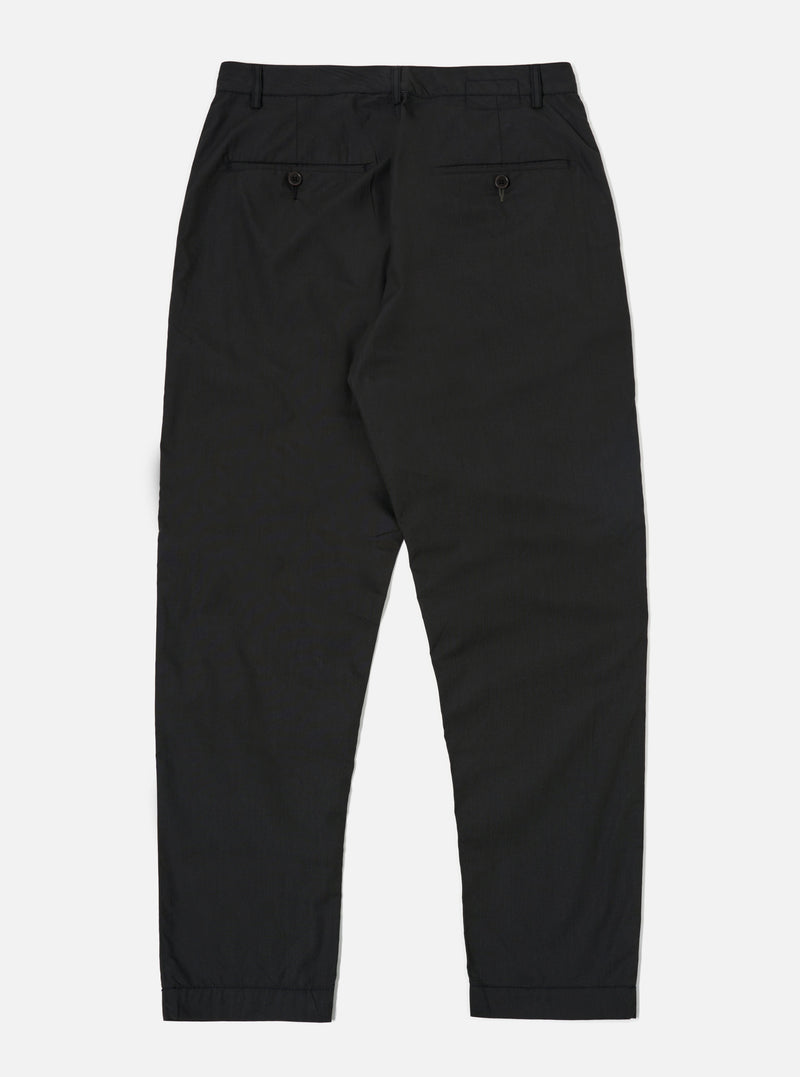 Universal Works Military Chino in Black Recycled Polytech