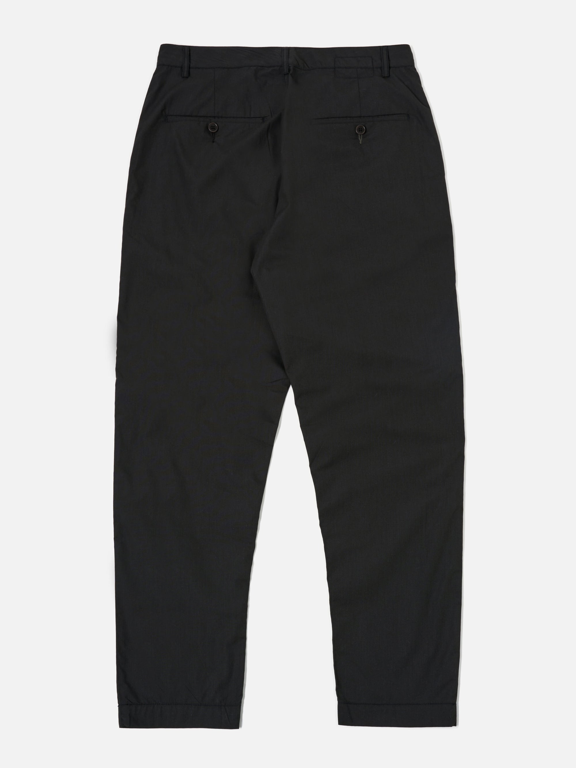 Universal Works Military Chino in Black Recycled Polytech