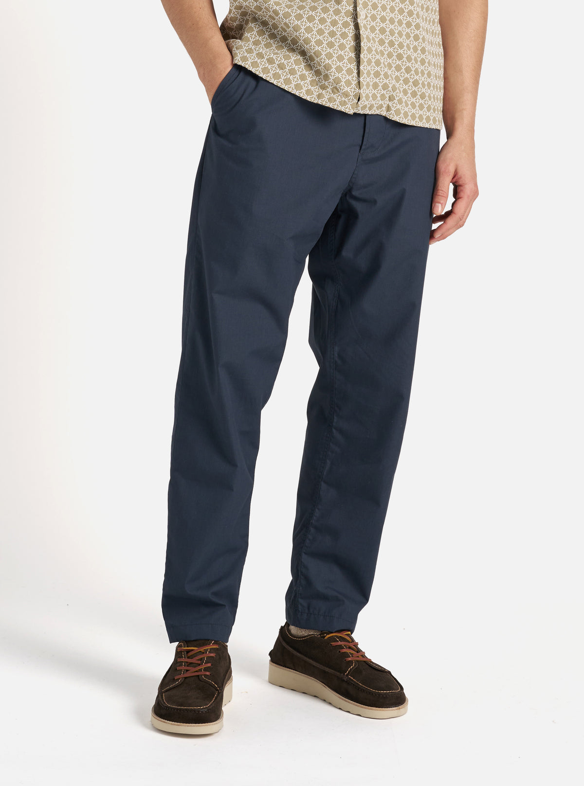 Universal Works Military Chino in Navy Recycled Polytech