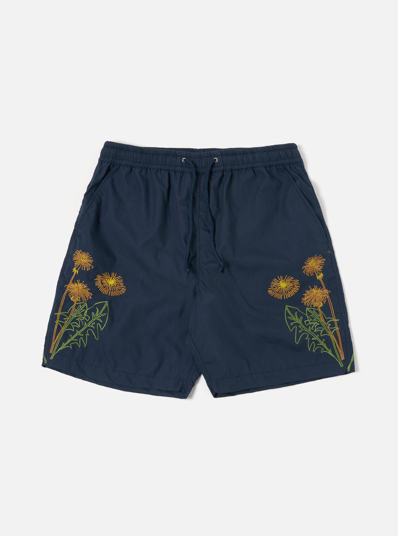 Flower Mountain x Universal Works Beach Short in Navy Recycled Polytech