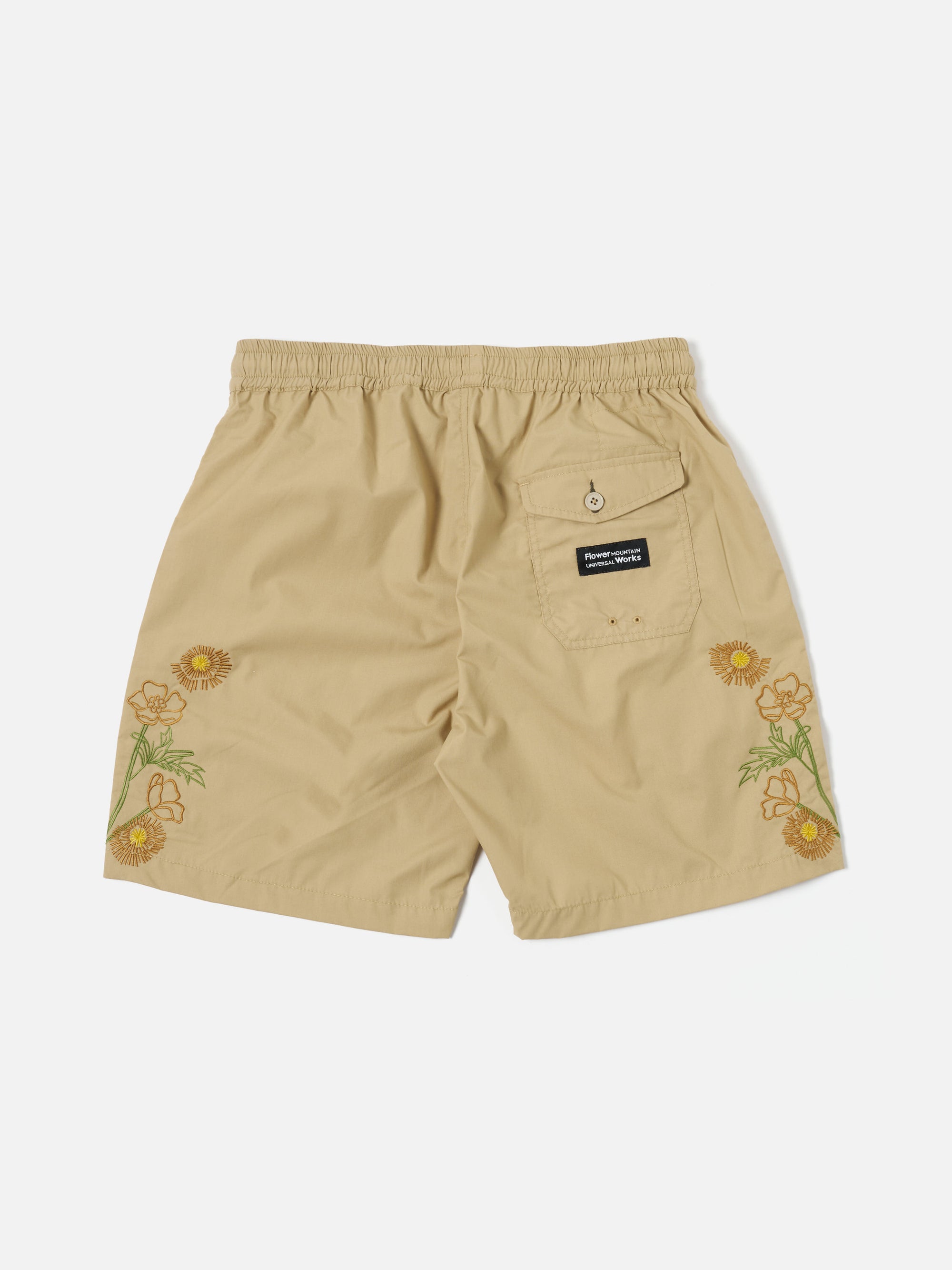 Flower Mountain x Universal Works Beach Short in Sand Recycled Polytech