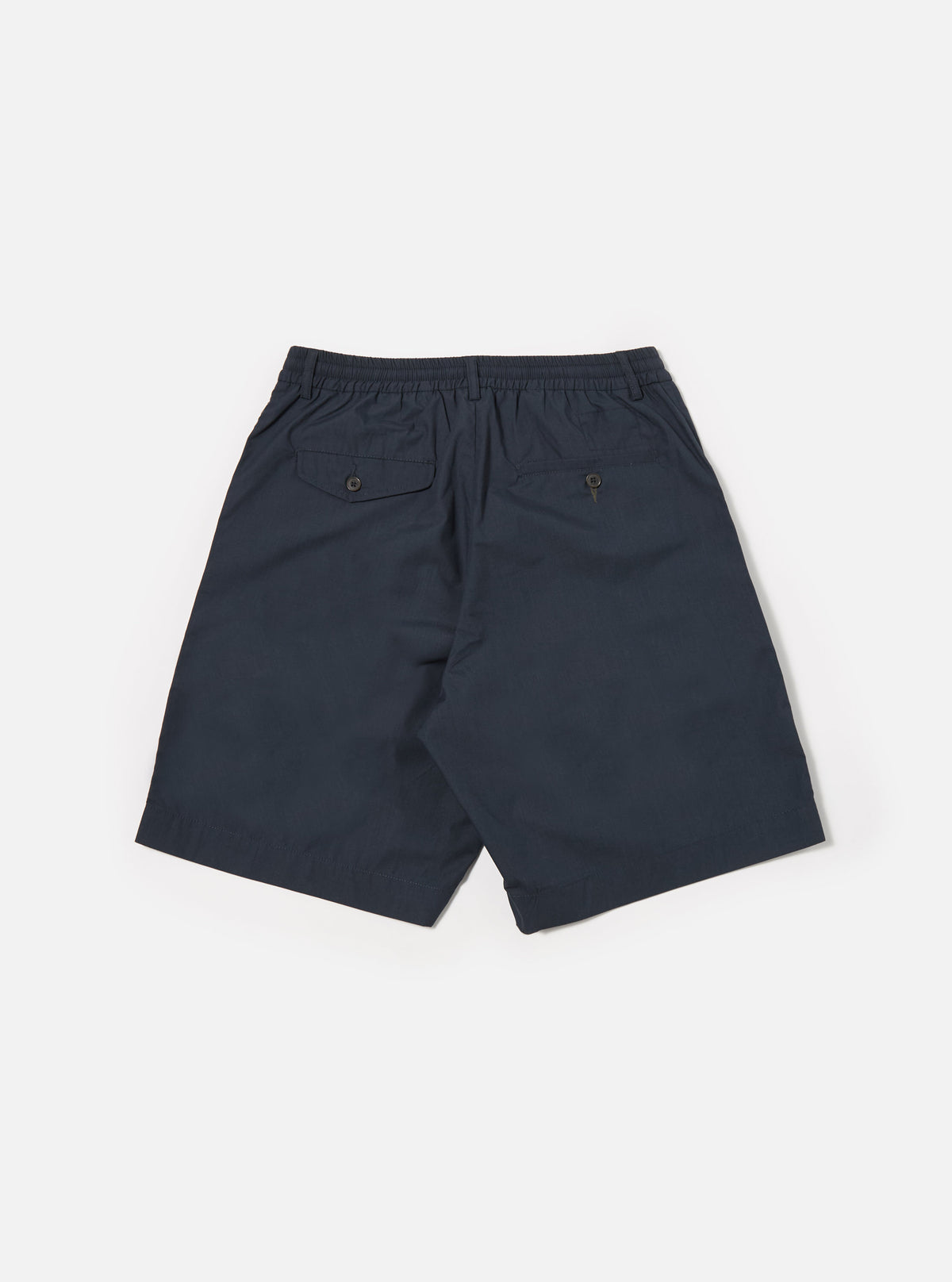 Universal Works Pleated Track Short in Navy Recycled Polytech