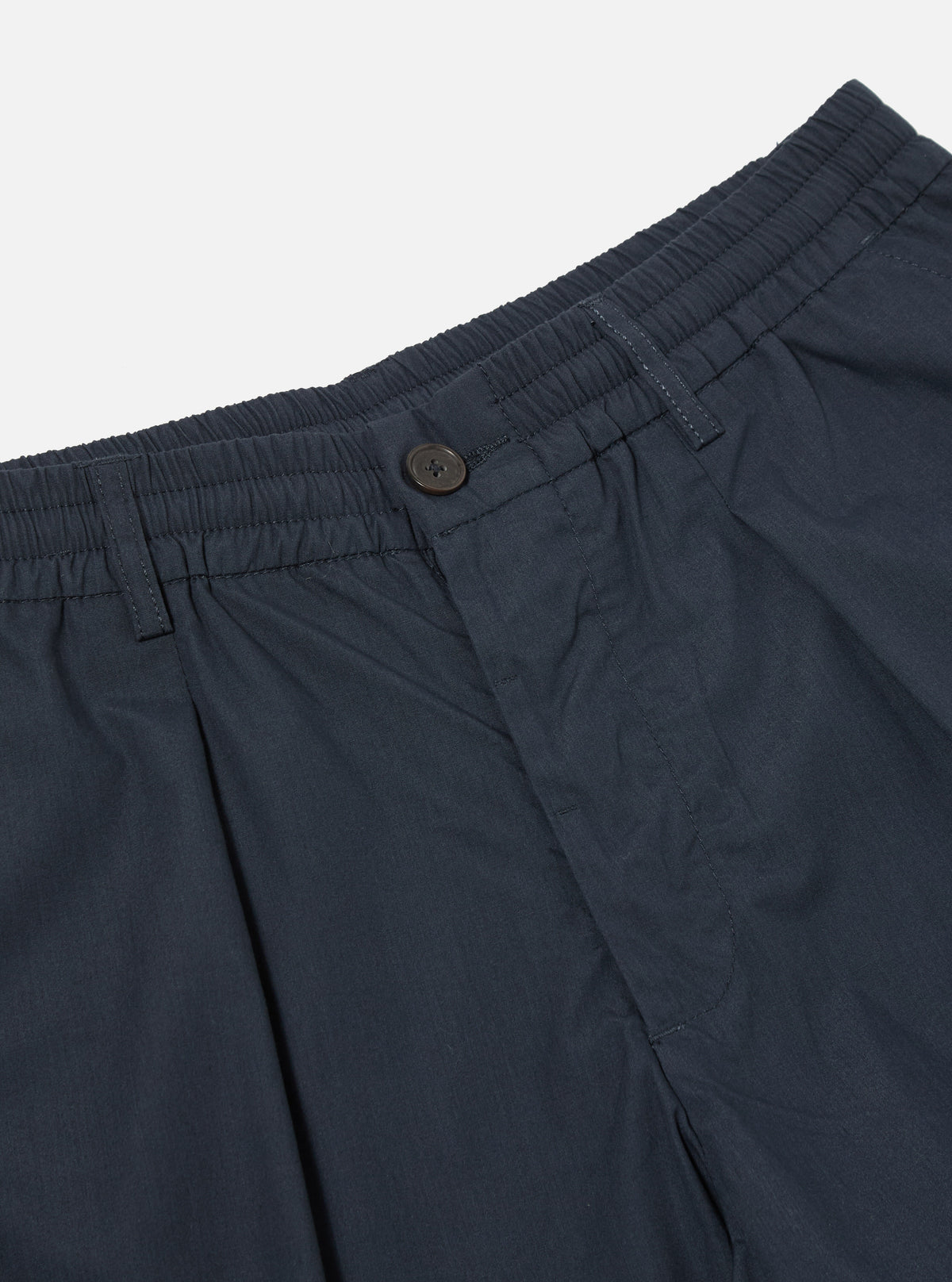 Universal Works Pleated Track Short in Navy Recycled Polytech