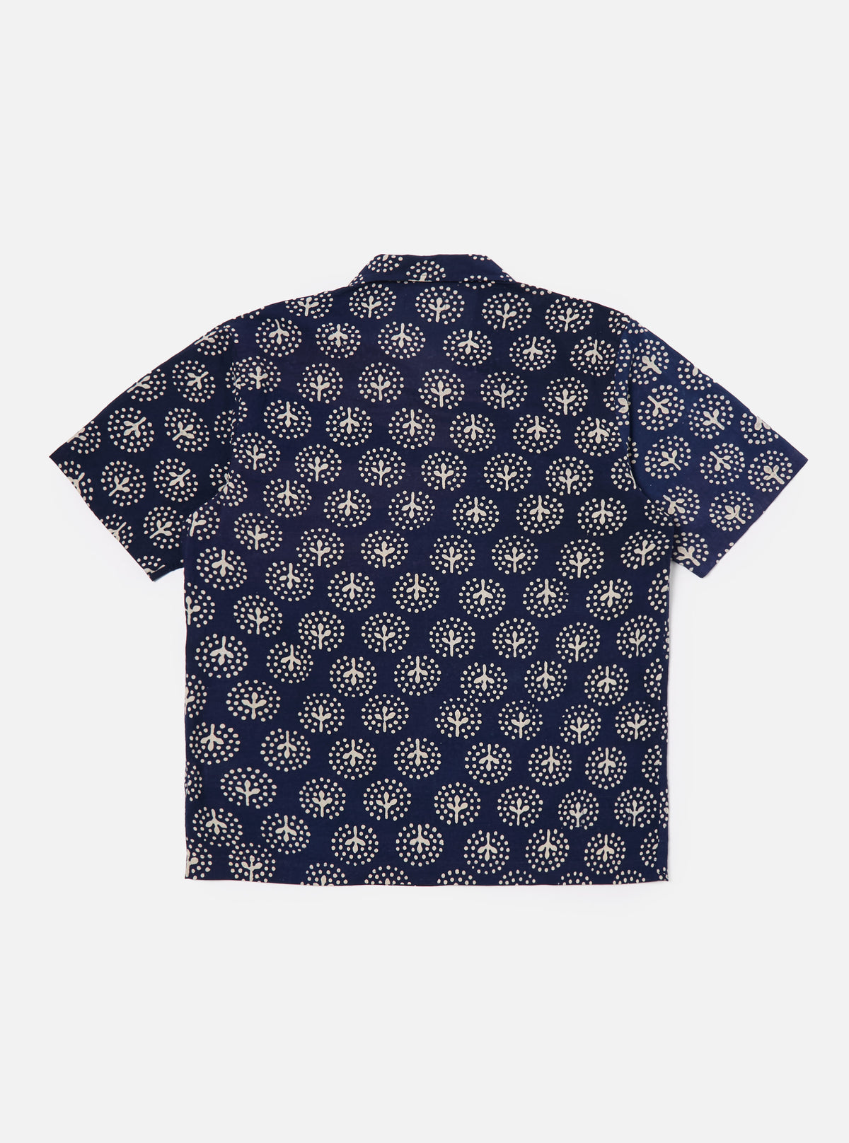 Universal Works Road Shirt in Navy Magic Circle Print