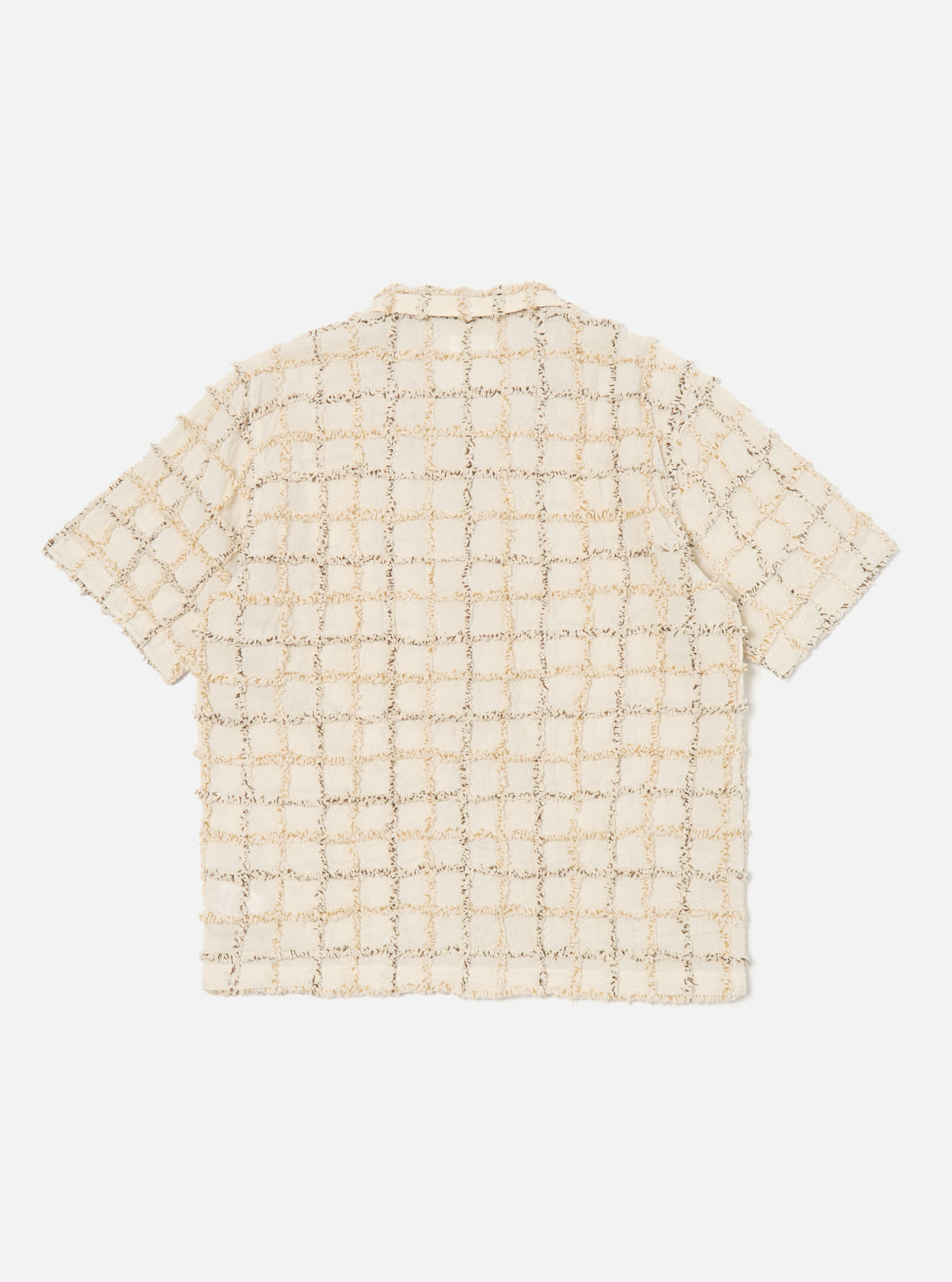 Universal Works Road Shirt in Ecru 3D Check