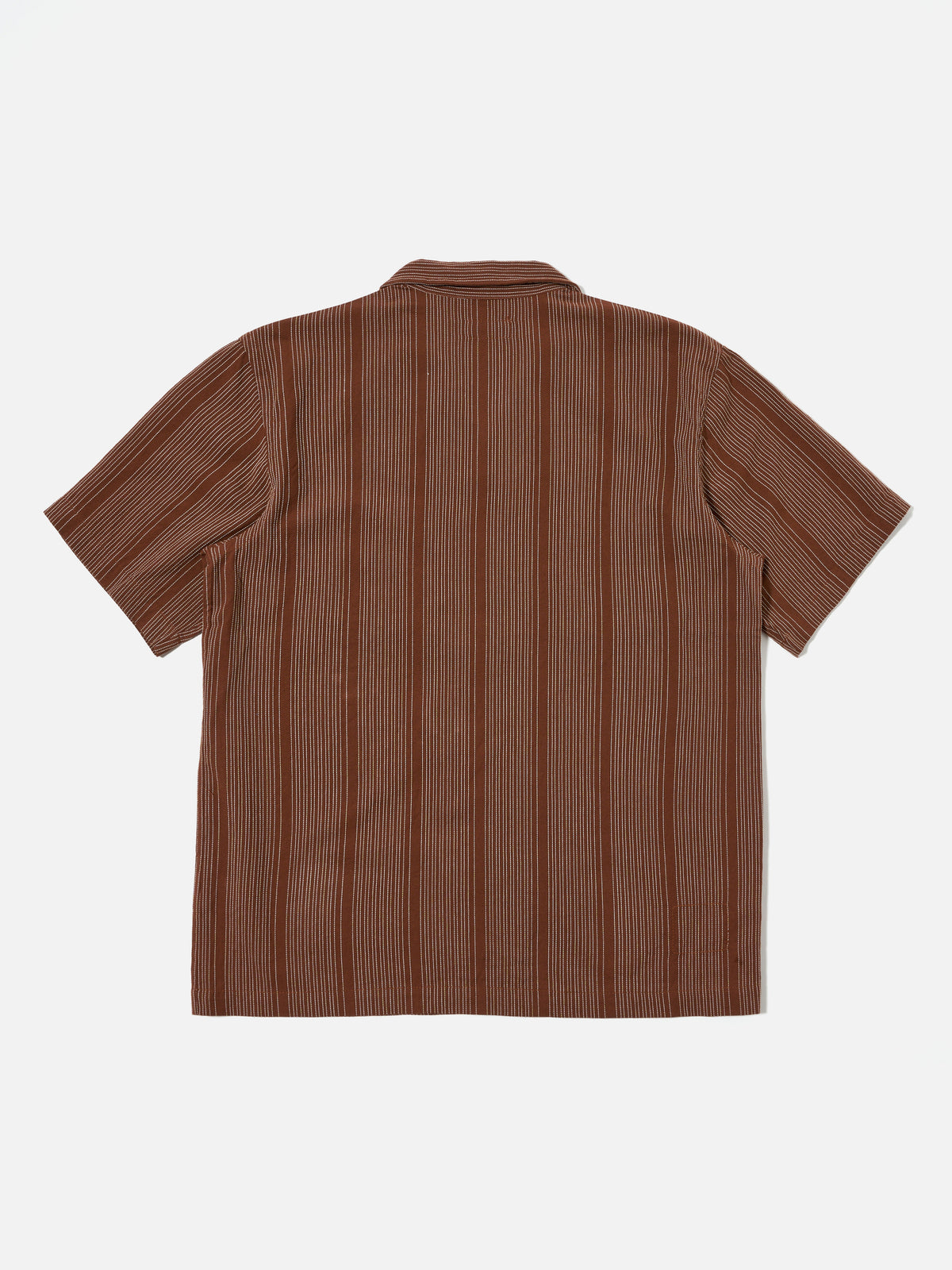 Universal Works Sal Road Shirt in Brown Kantha Stripe