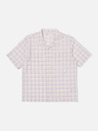 Universal Works Sal Road Shirt in Lilac Pastel Check