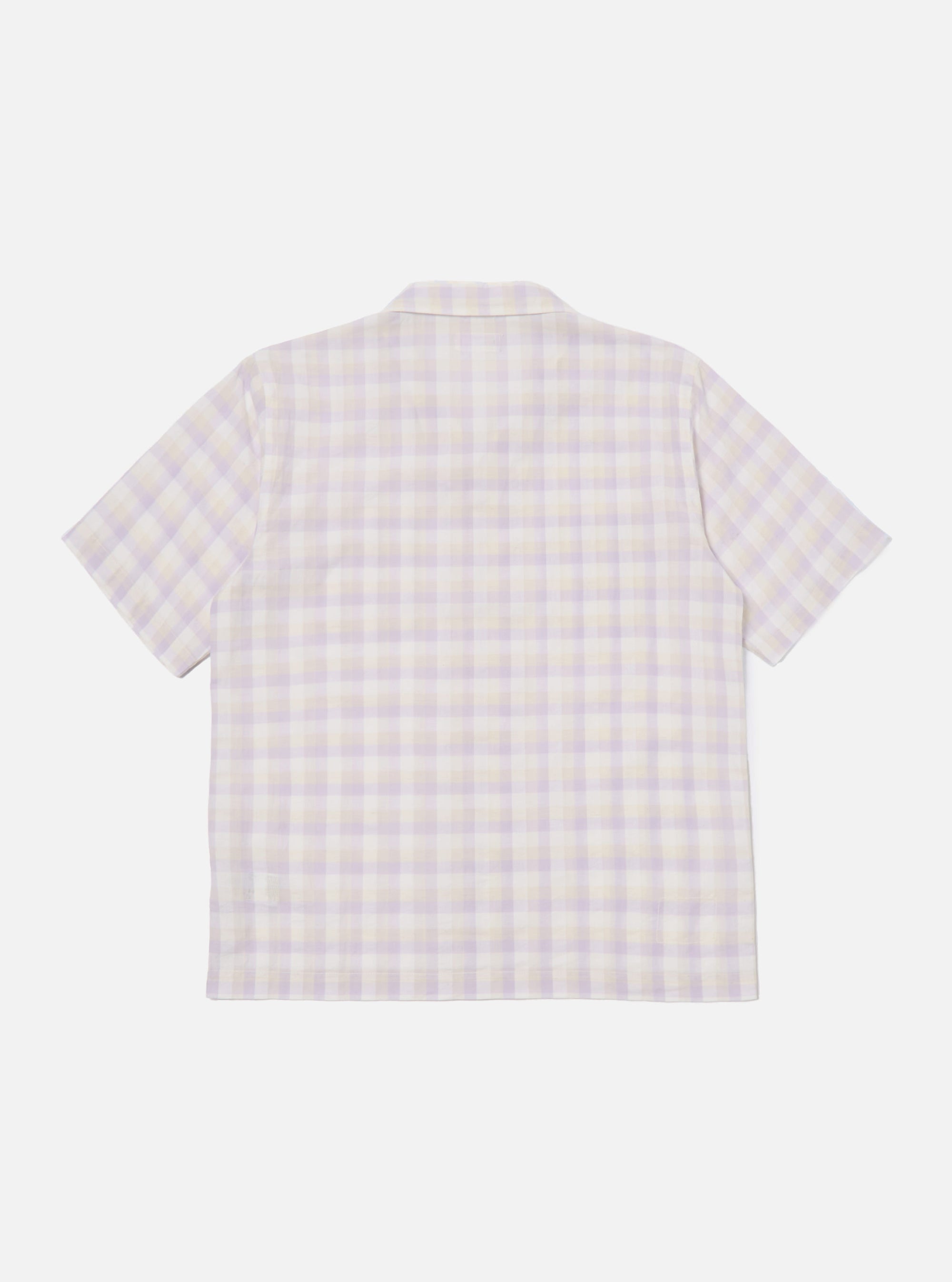 Universal Works Sal Road Shirt in Lilac Pastel Check