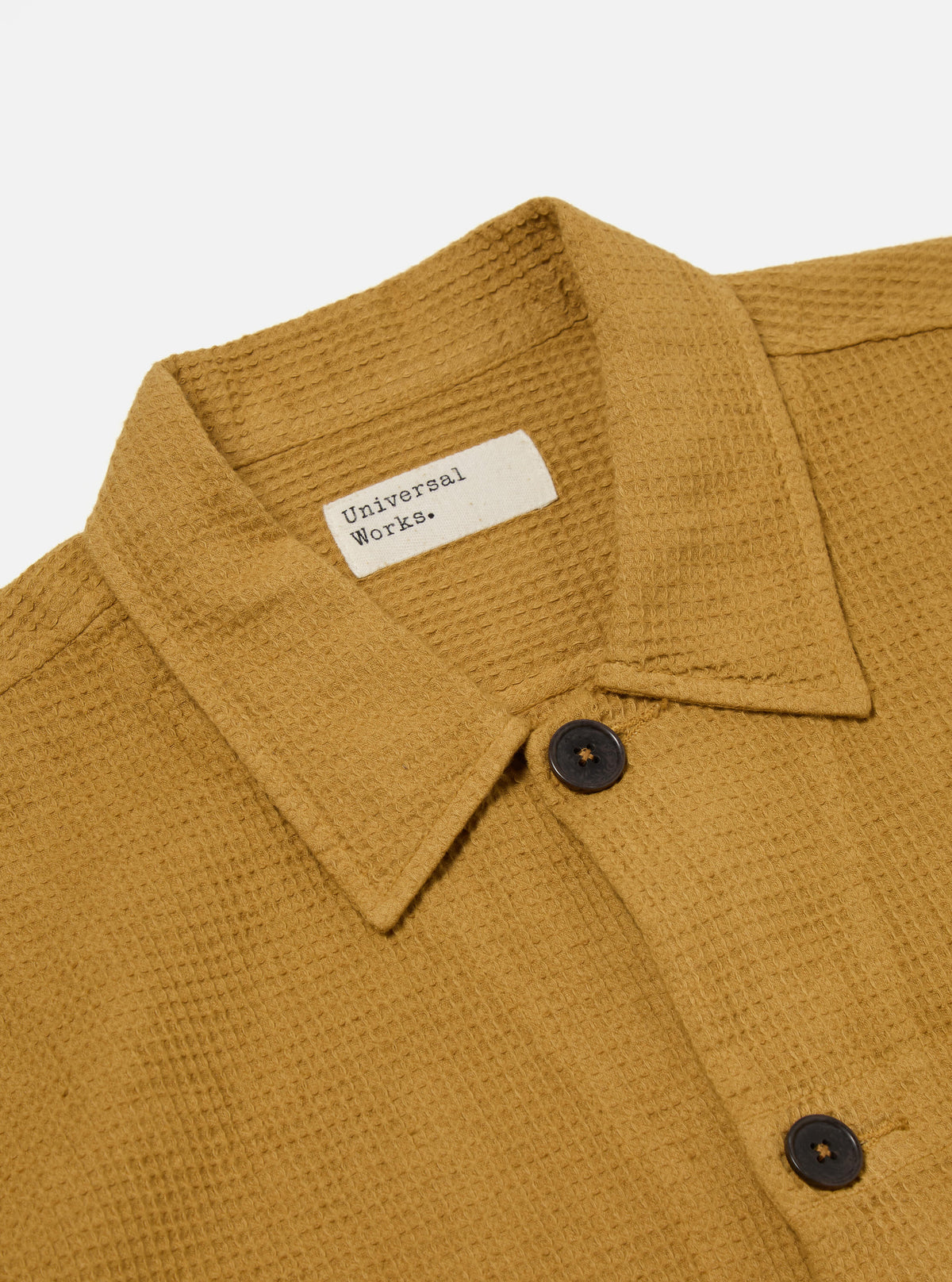 Universal Works Tech Overshirt in Camel Nippon Waffle