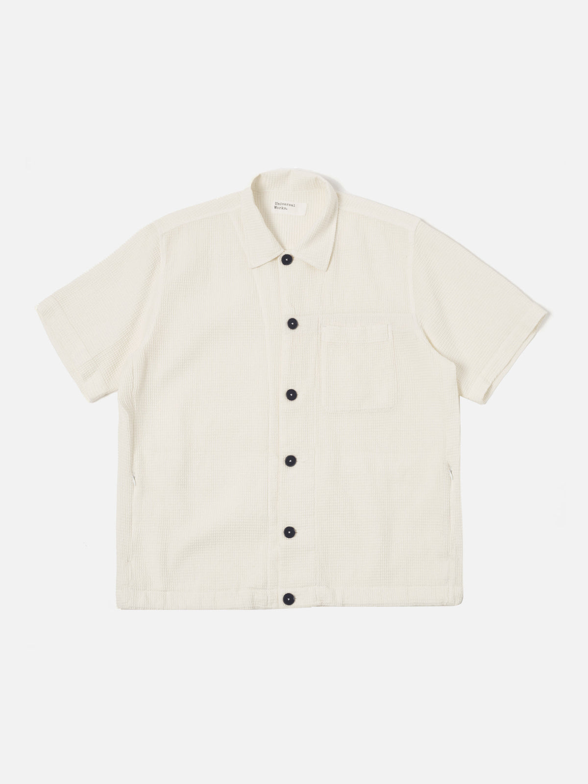 Universal Works Tech Overshirt in Ecru Nippon Waffle