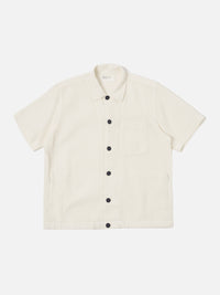 Universal Works Tech Overshirt in Ecru Nippon Waffle