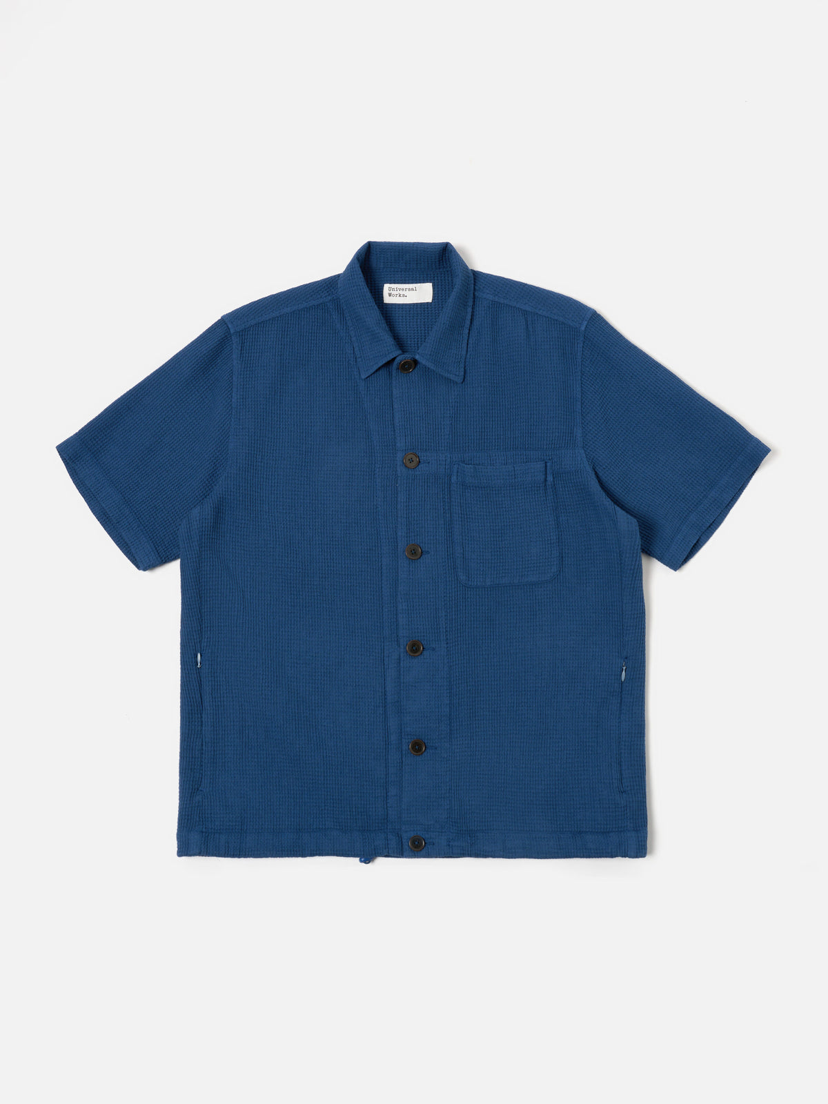 Universal Works Tech Overshirt in Navy Nippon Waffle