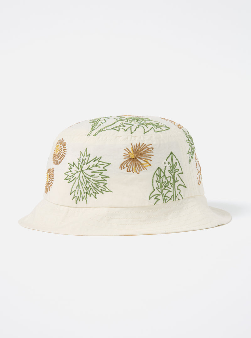 Flower Mountain x Universal Works Beach Hat in Ecru Broadcloth
