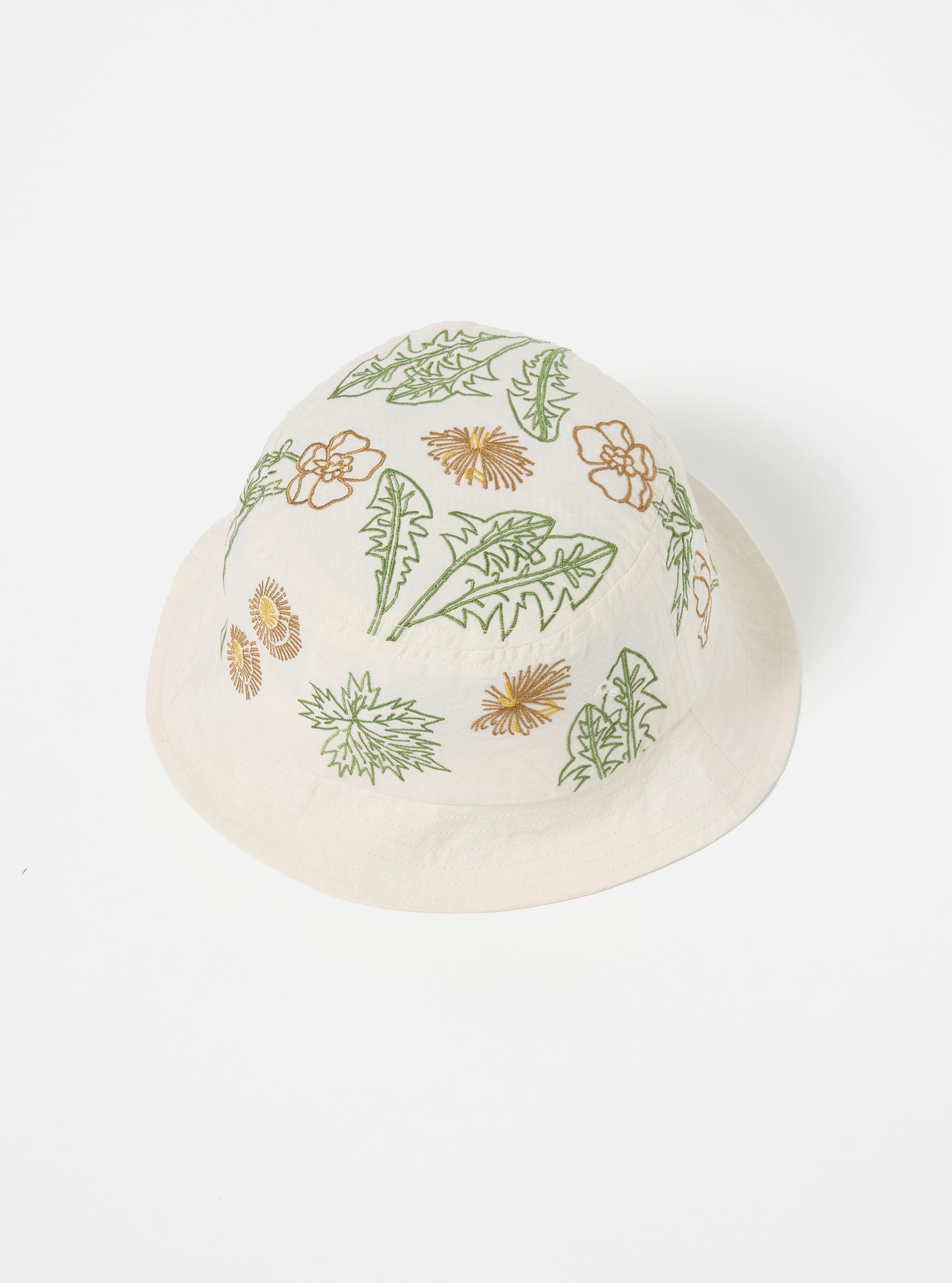 Flower Mountain x Universal Works Beach Hat in Ecru Broadcloth