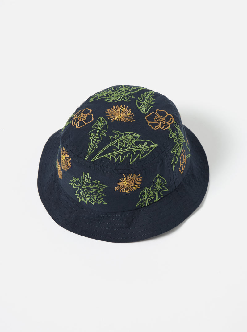 Flower Mountain x Universal Works Beach Hat in Navy Broadcloth