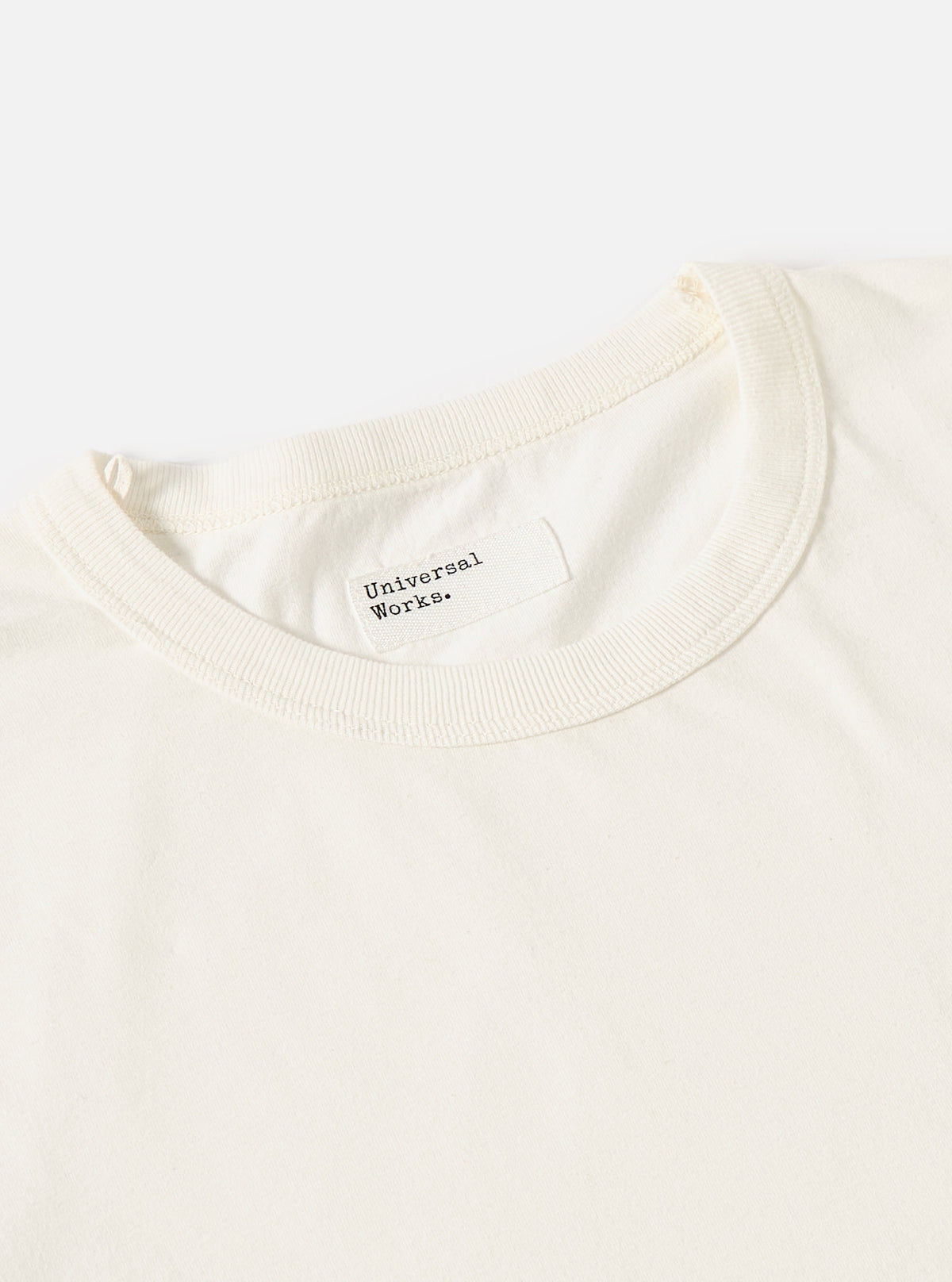 Universal Works L/S Tee in Ecru Single Jersey