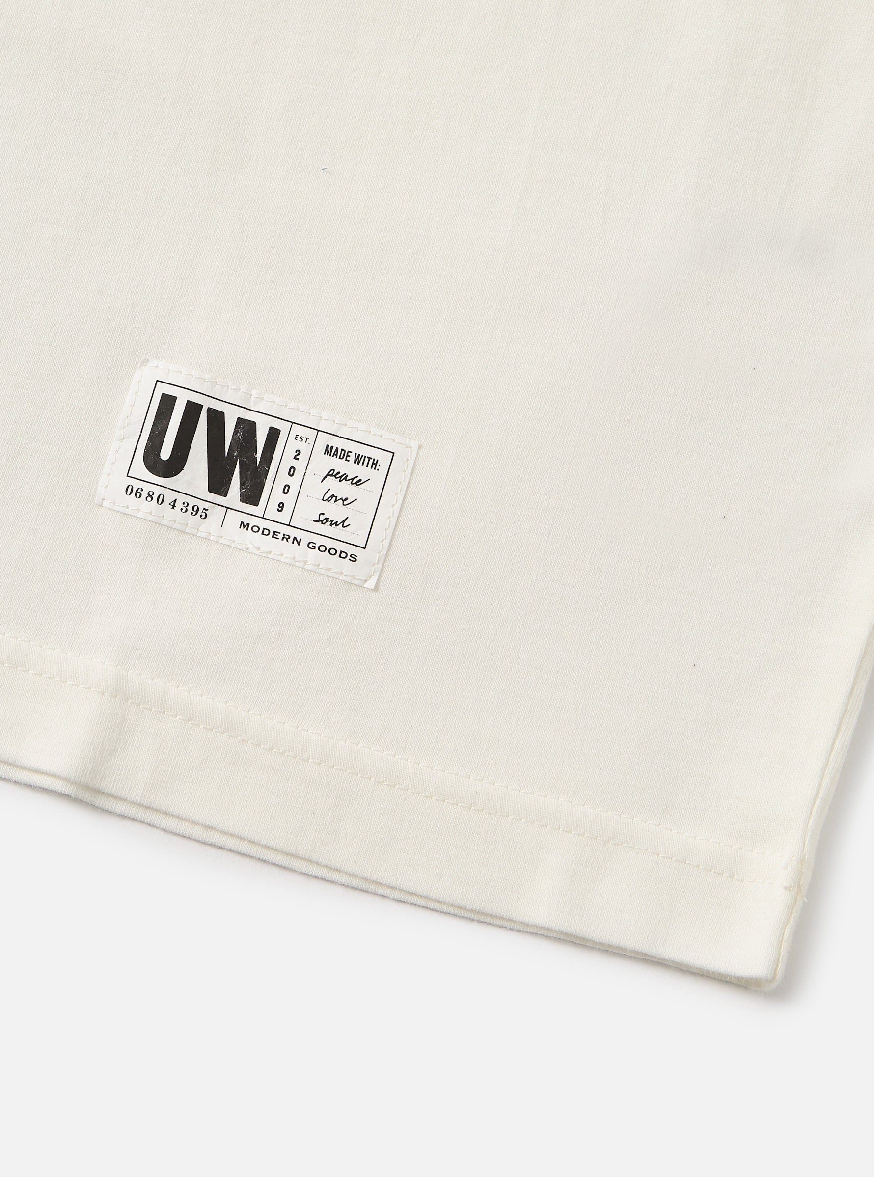 Universal Works L/S Tee in Ecru Single Jersey