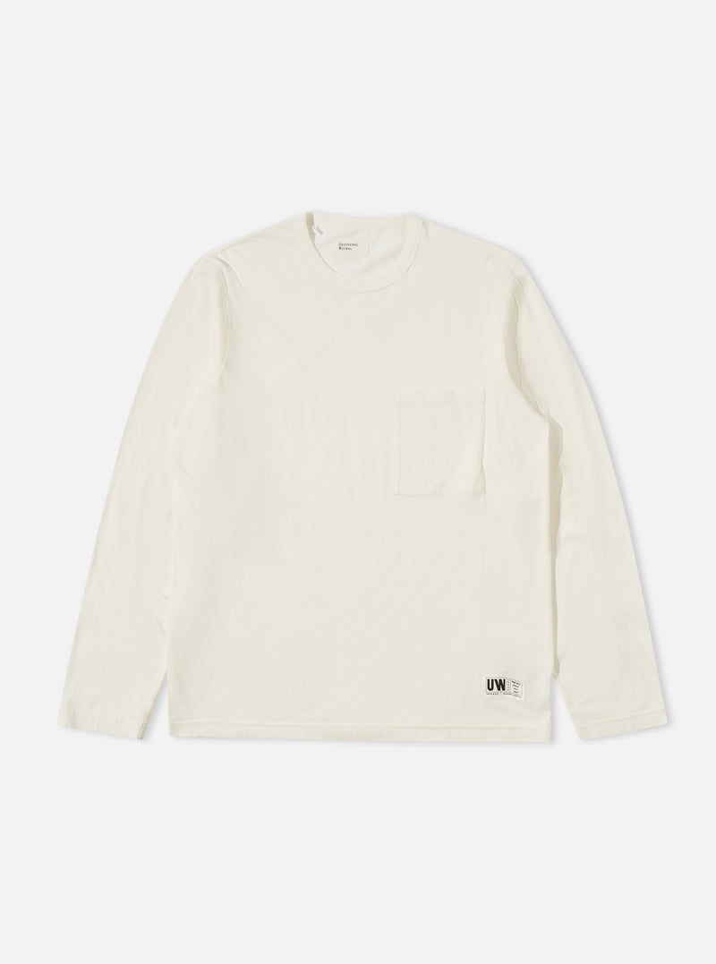 Universal Works L/S Tee in Ecru Single Jersey