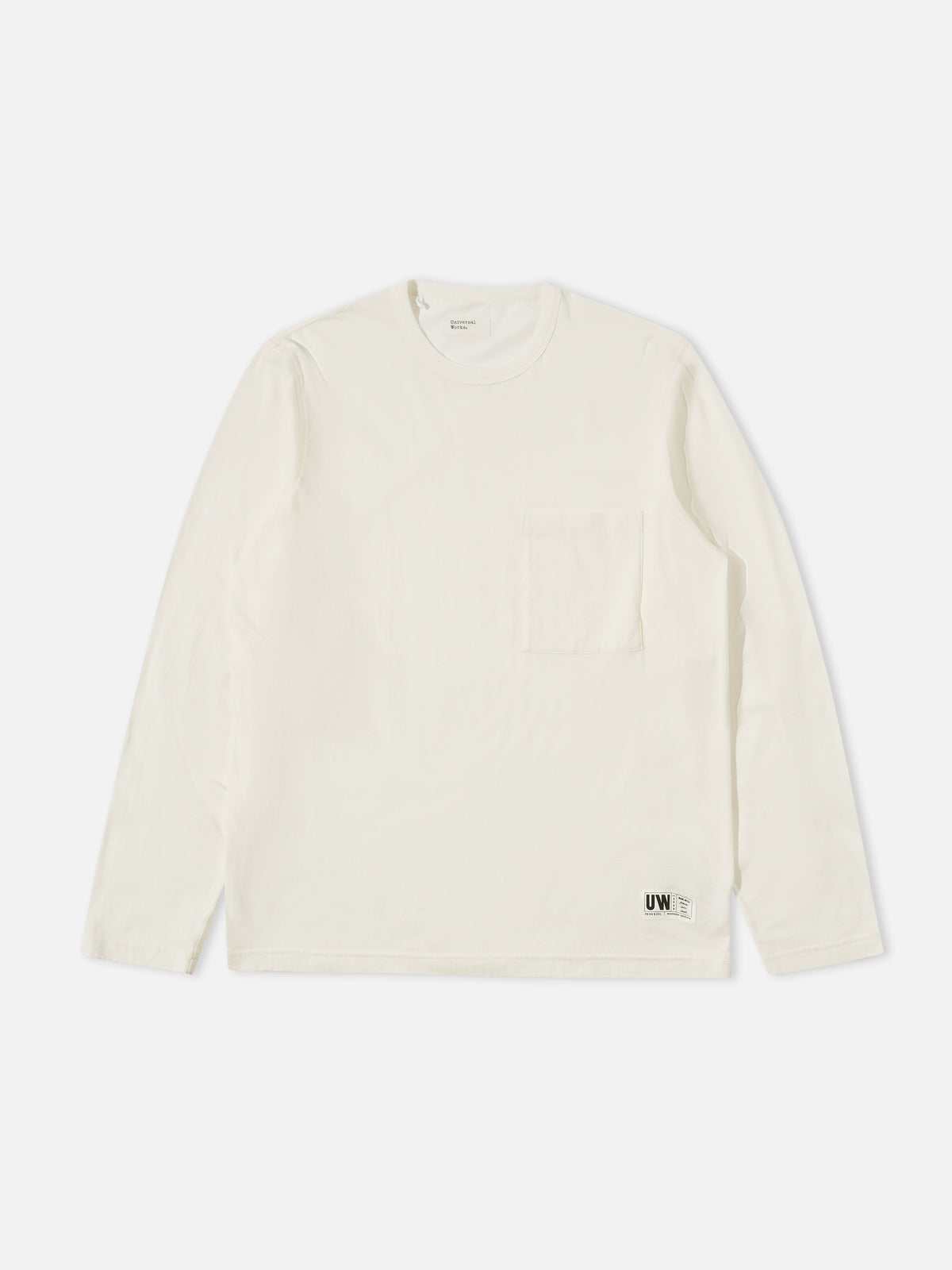 Universal Works L/S Tee in Ecru Single Jersey