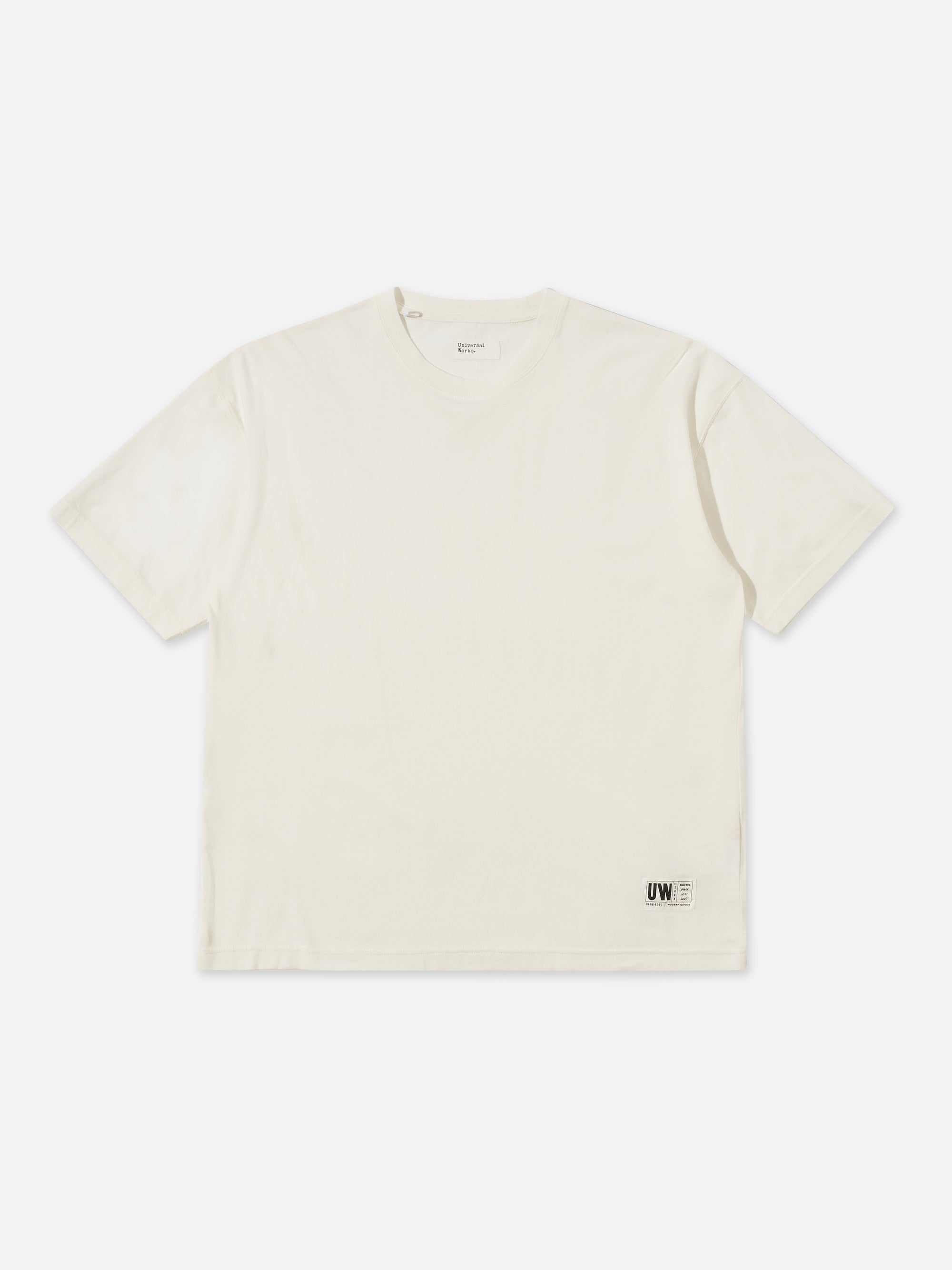 Universal Works Loose Tee in Ecru Single Jersey