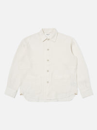 Universal Works Travail Overshirt in Ecru Nippon Waffle