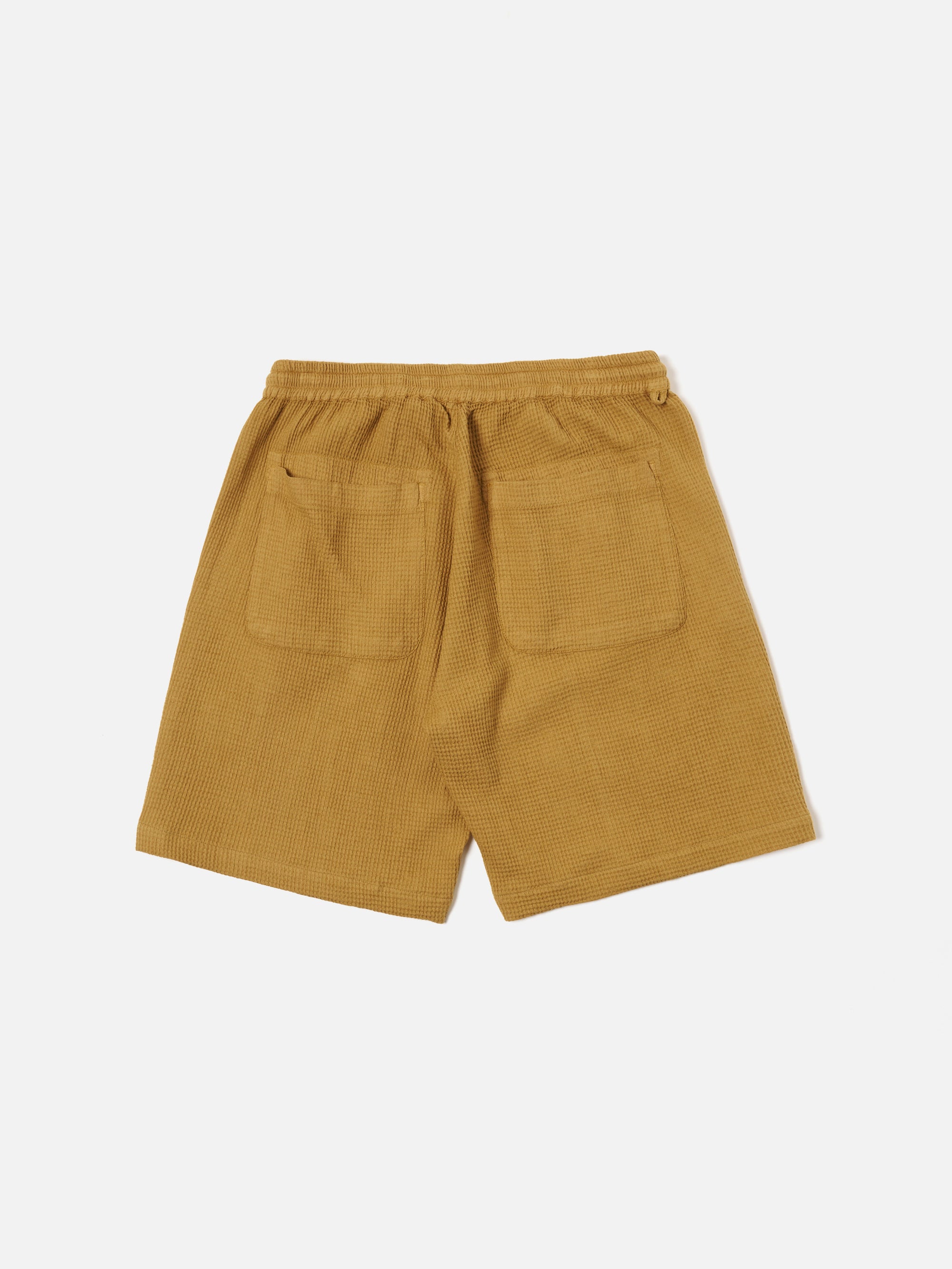 Universal Works Simple Short in Camel Nippon Waffle