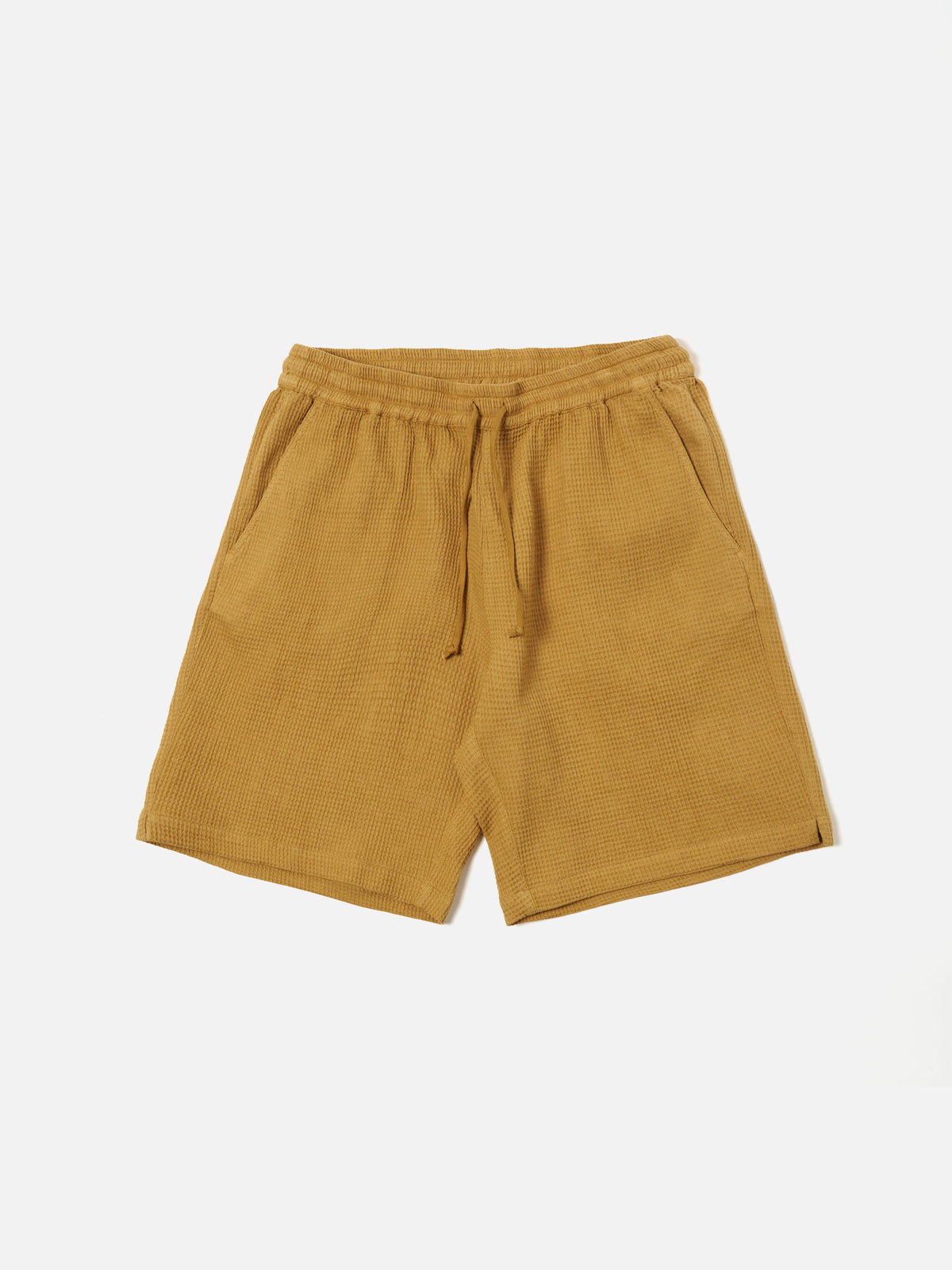 Universal Works Simple Short in Camel Nippon Waffle