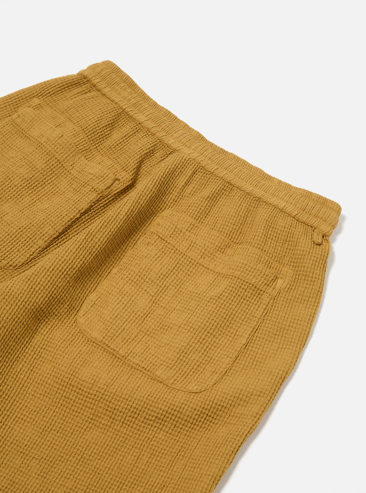 Universal Works Simple Short in Camel Nippon Waffle