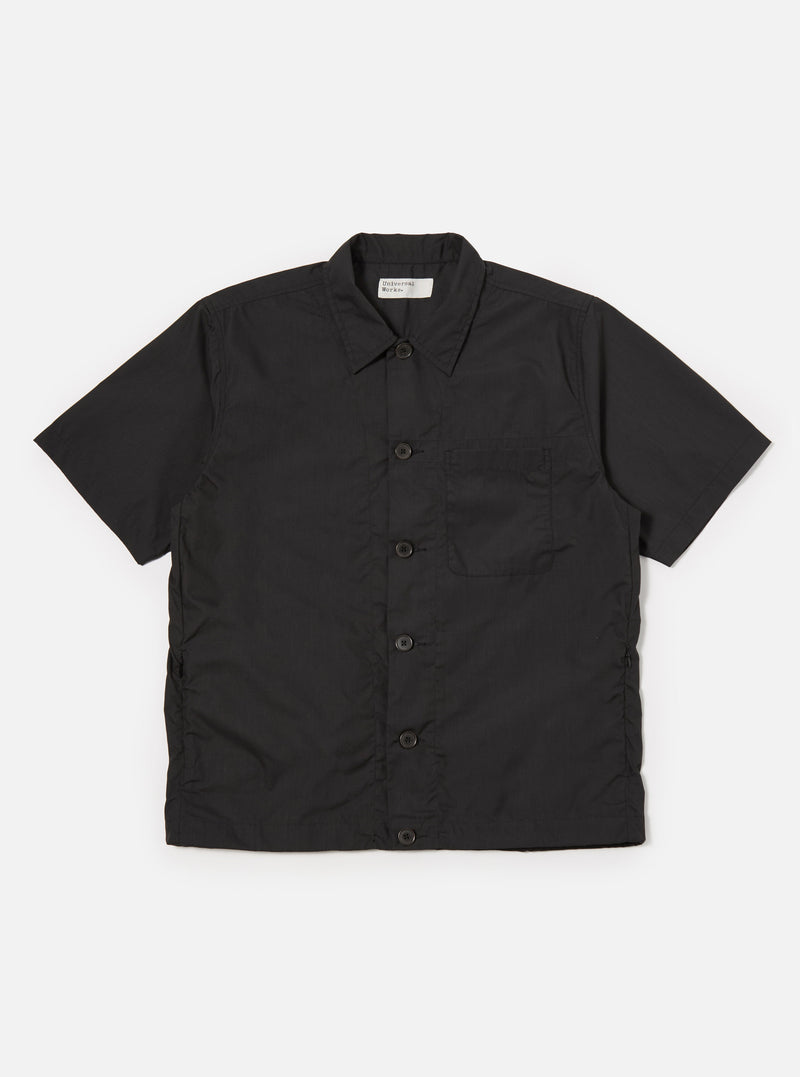 Universal Works Tech Overshirt in Black Recycled Polytech