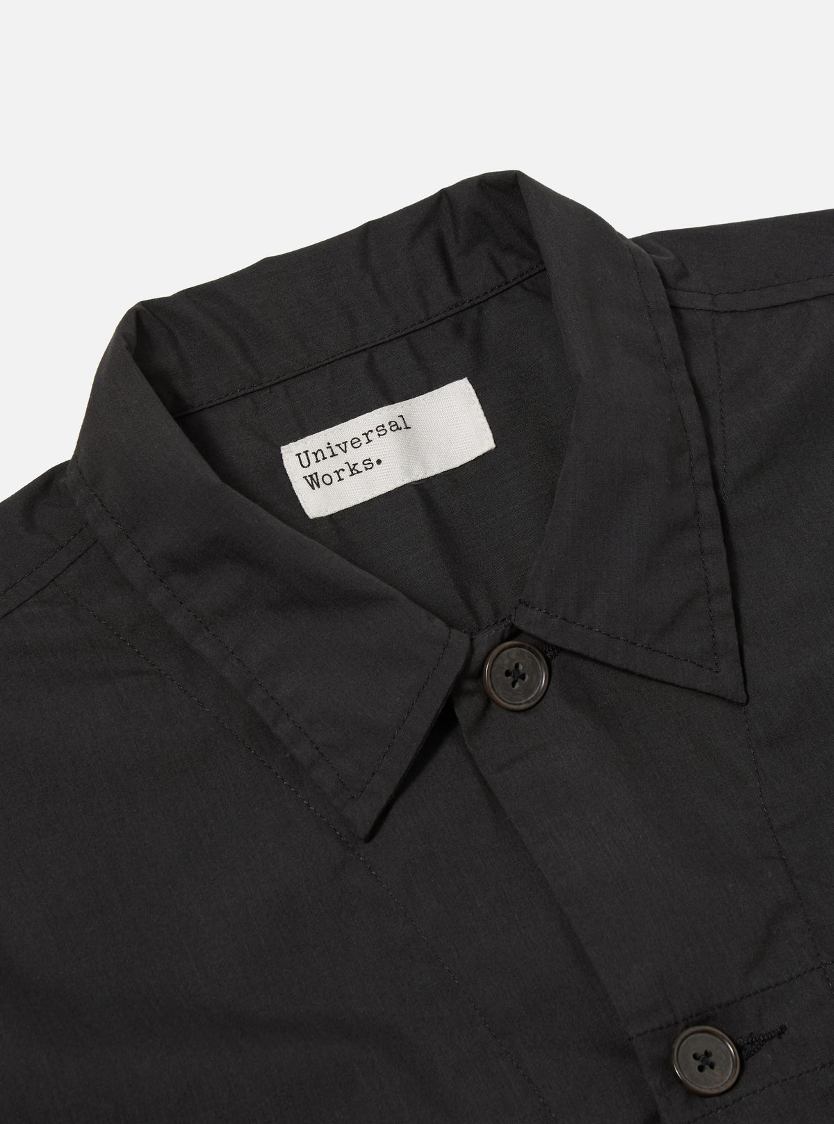 Universal Works Tech Overshirt in Black Recycled Polytech